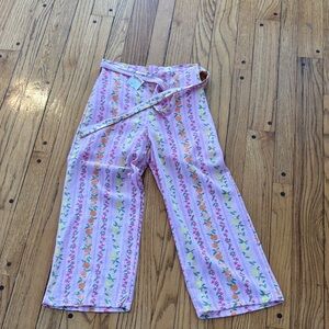 Paisley Lane Girls Floral Cropped Wide-Leg Pants - 10 NWT